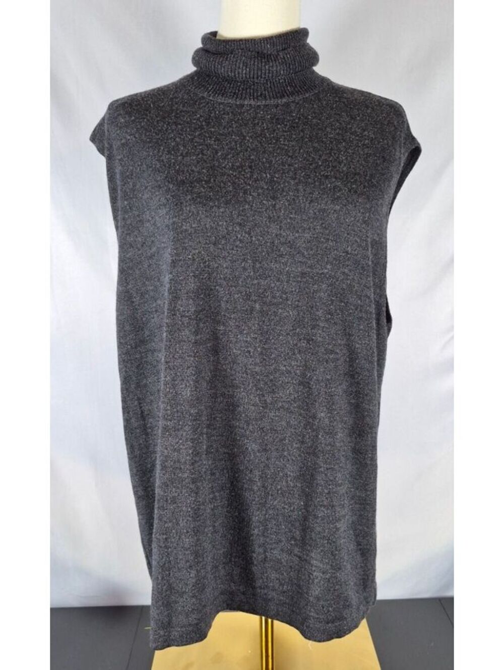 GISPA Donna Vintage Italian Wool Turtleneck Sweater Vest M/L